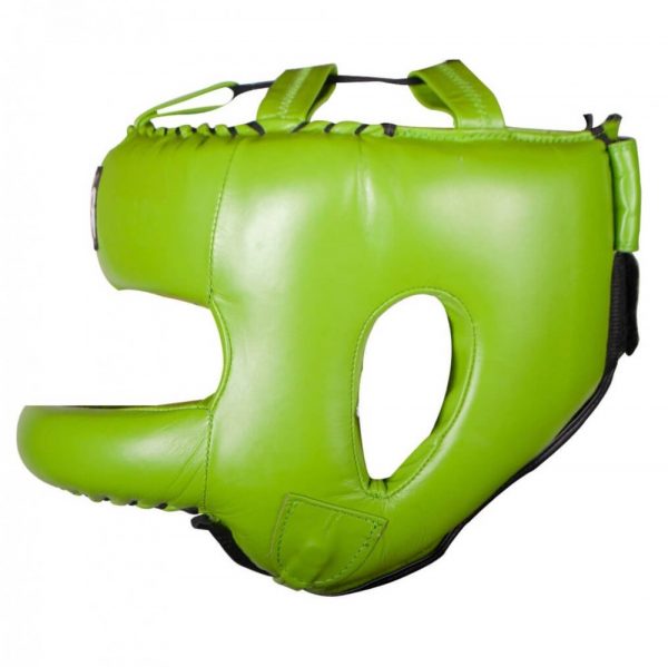 Protector de cabeza barra nylon 100% auténtica piel, verde limón