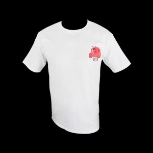 Camiseta de algodón con logo impreso, blanco