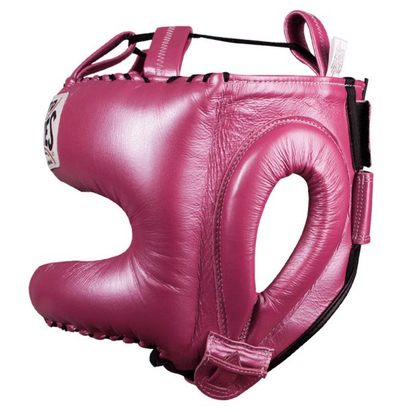 Protector de cabeza tradicional 100% auténtica piel, rosa