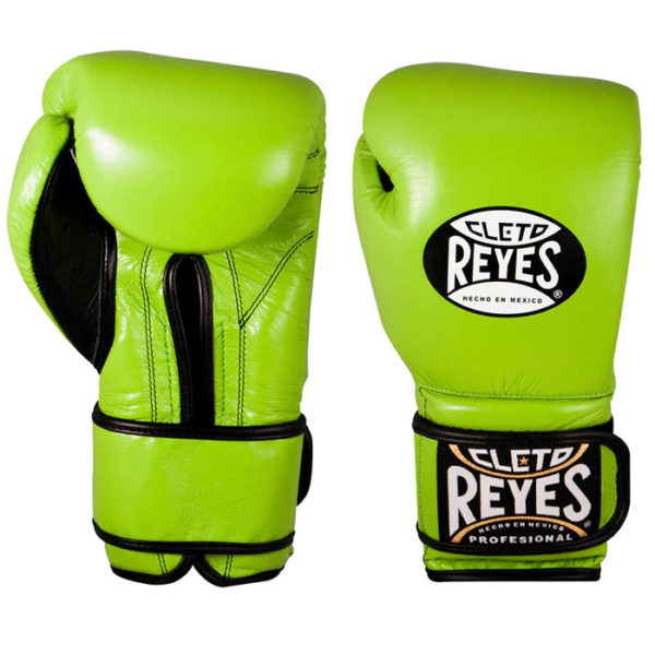 Guantes entrenamiento de piel de res en verde limón