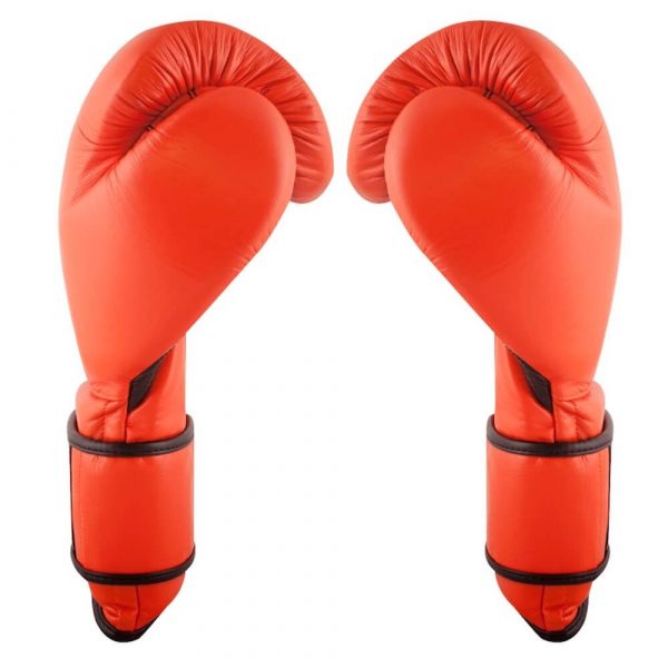 Guantes de entrenamiento de boxeo naranjas