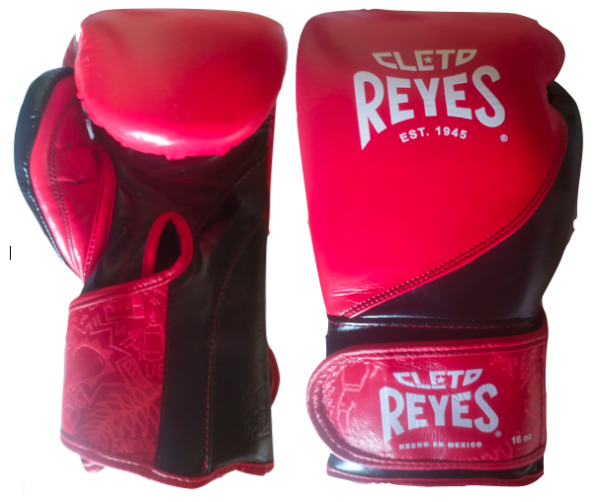 GUANTE DE ENTRENAMIENTO 100% AUTÉNTICA PIEL, C/VELCRO, ROJO Y NEGRO